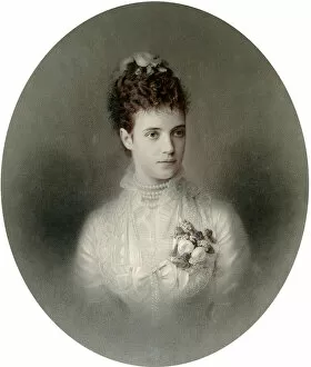 Alexander Alexandrovich Romanov Collection: Portrait of Empress Maria Fyodorovna of Russia, 1890s. Artist: Charles Bergamasco