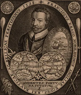 Portrait of Sir Francis Drake, 1641. Creator: Anonymous Portrait of Sir Francis Drake, 1641. Creator: Anonymous