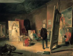 Portrait of Sir Francis Grant in his Studio, 1866. Artist: John Ballantyne Portrait of Sir Francis Grant in his Studio, 1866. Artist: John Ballantyne