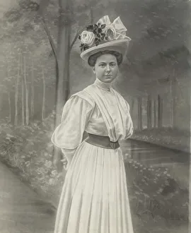 Women's Fashion Clothing Prints: Portrait of an unknown woman, c.1900. Creator: Anon