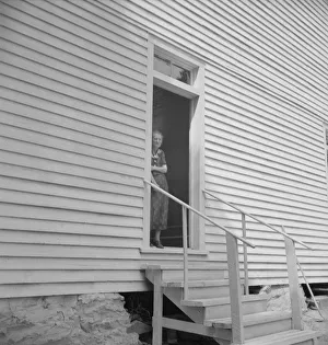 Dorothea Lange Print: Conversation at Wheeleys Church, 1939