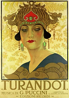 Art Deco Collection: Poster for the opera Turandot at the Teatro alla Scala, 1926