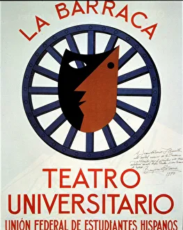 Poster for the University theater company La Barraca, directed by Federico Garcia Lorca Poster for the University theater company La Barraca, directed by Federico Garcia Lorca