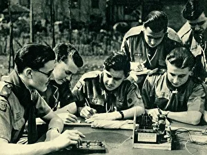 Heritage Images Print of Morse Signalling Practice, 1944