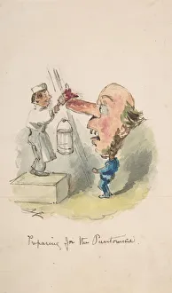 British Watercolour Artist Prints: Preparing for the Pantomime, 1836-64. Creator: John Leech