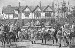 Print of a silver statuette presentation to W.E. Oakeley, 1891