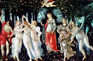 Prints of Primavera, c1478. From the collection of the Galleria degli Uffizi, Florence, Italy B Prints: Print of Sandro Botticelli's Primavera