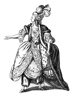 A princess costume, 18th century (1885).Artist: Leclere A princess costume, 18th century (1885).Artist: Leclere