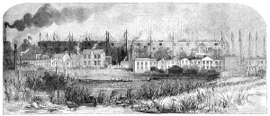 Progress of the Great Ship, Millwall Yard, 1856 Print