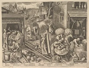 Pieter Bruegel The Elder Prints: Prudence (Prudentia) Print, 1559-60 by Philip Galle