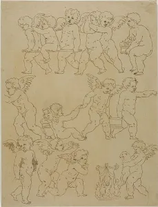Seventeenth Century Heritage Images Prints: Putti Performing Tasks, n.d. Creator: Unknown