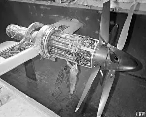 Airscrew Collection: Python engine installed in altitude wind tunnel, Cleveland, Ohio, USA, August 25, 1949