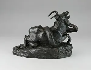 Antoine-Louis Barye Print: Python and a Gnu, cast c. 1934/35