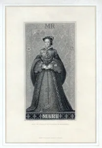 Queen Mary I of England, (19th century).Artist: T Brown Queen Mary I of England, (19th century).Artist: T Brown