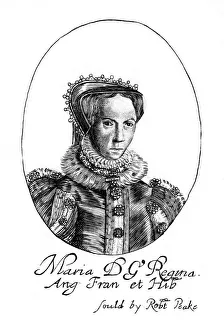 Queen Mary I of England. Artist: Robert Peake Queen Mary I of England. Artist: Robert Peake