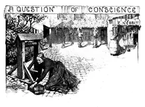 British Newspaper Illustrations Prints: A Question of Conscience, 1898. Creator: Unknown