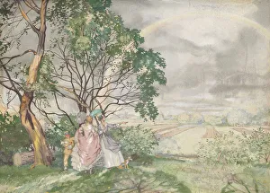 Gouache On Paper Prints: Rainbow, 1930