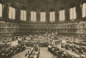 British Museum Reading Room Print, c1935