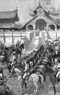 Reception of General Roberts in Mandalay at the east gate of the palace, Burma, 1887 Reception of General Roberts in Mandalay at the east gate of the palace, Burma, 1887