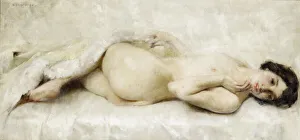 Reclining Nude Print by Luigi Serralunga