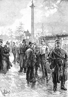 Victorian Era Military Uniforms Prints: Recruiting for the Army outside St