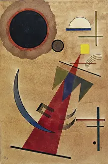 Wassily Kandinsky Paintings Prints: Red in a pointed shape, 1925. Creator: Kandinsky, Wassily Vasilyevich (1866-1944)