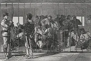 Historical Engravings Prints: Repression after the fall of the Paris Commune, Paris, France, 1871. Creator: Unknown