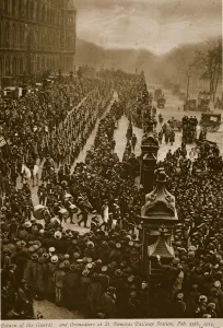 English Photographer WWI Prints: Return of the Guards, 1919