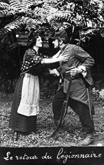 Print of a French postcard from the early 20th century