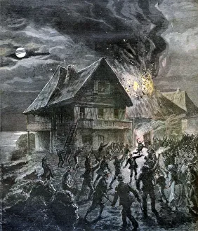 The Revolt on the Island of Sercq, 1892. Artist: Henri Meyer The Revolt on the Island of Sercq, 1892. Artist: Henri Meyer