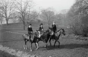 Riding in Central Park Print, c1910-1915