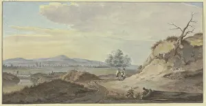Heritage Art Netherlands Prints: On the right, a sandy slope with a withered tree
