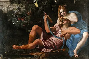 Oil On Canvas Baroque Art Prints: Rinaldo and Armida, 1601. Creator: Carracci, Annibale (1560-1609)