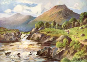 On The River Conan, Ross-Shire, 1924-1926.Artist: HC Begg On The River Conan, Ross-Shire, 1924-1926.Artist: HC Begg