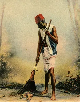 Colorful Traditional Dress Prints: Road Sweeper. Creator: Unknown