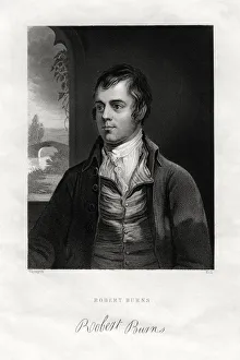 Robert Burns, Scottish poet, 19th century. Artist: W Holl Robert Burns, Scottish poet, 19th century. Artist: W Holl