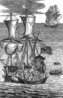 Robinson Crusoe Saves the Crew of a Ship on Fire at Sea, c1719 Robinson Crusoe Saves the Crew of a Ship on Fire at Sea, c1719