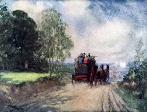 On the Rochester Coach, c1920. Artist: Frank Reynolds On the Rochester Coach, c1920. Artist: Frank Reynolds