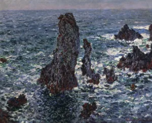 The Rocks in Belle-Ile (Pyramides de Port-Coton, Mer sauvage), 1886. Artist: Claude Monet The Rocks in Belle-Ile (Pyramides de Port-Coton, Mer sauvage), 1886. Artist: Claude Monet