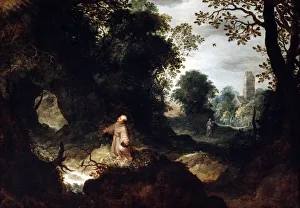 Rocky Landscape with Saint Francis, early 17th century. Artist: Abraham Govaerts Rocky Landscape with Saint Francis, early 17th century. Artist: Abraham Govaerts