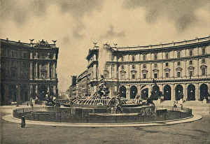 Roma - Esedra Square and the Naiades Fountain, 1910 Roma - Esedra Square and the Naiades Fountain, 1910