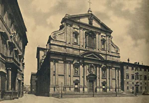 Roma - Facade of the Church of the Gesu, by Giacomo della Porta, 1910 Roma - Facade of the Church of the Gesu, by Giacomo della Porta, 1910