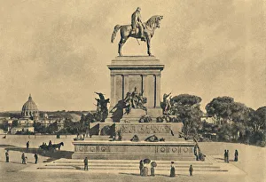 Roma - Janiculum Hill - Monument to Garibaldi, by Emilio Gallori, 1895, 1910 Roma - Janiculum Hill - Monument to Garibaldi, by Emilio Gallori, 1895, 1910