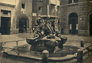 Roma - Mattei Square. - Fountain of the Tortoises. (Landini and Della Porta 1585)., 1910 Roma - Mattei Square. - Fountain of the Tortoises. (Landini and Della Porta 1585)., 1910