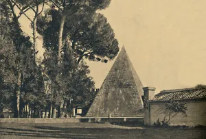 Roma - Sepulchal pyramid of Caius Caestius - Gate of Saint Paul on the Ostia road, 1910 Roma - Sepulchal pyramid of Caius Caestius - Gate of Saint Paul on the Ostia road, 1910