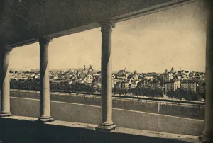 Roma - View of the City from the Logia by Bramante in Castle St. Angelo, 1910 Roma - View of the City from the Logia by Bramante in Castle St. Angelo, 1910