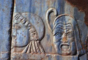 Roman comic masks, Sabratha, Libya, c161-c192 AD Roman comic masks, Sabratha, Libya, c161-c192 AD