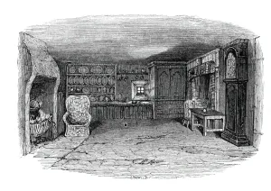 The room in which Burns was born, 1844. Creator: Unknown The room in which Burns was born, 1844. Creator: Unknown
