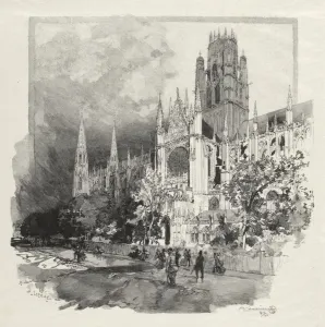 Rouen Illustre: Eglise Saint Ouen, 1896. Creator: Auguste Louis Lepere (French Rouen Illustre: Eglise Saint Ouen, 1896. Creator: Auguste Louis Lepere (French