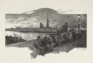 Rouen Illustre: Le Pont de Pierres, 1896. Creator: Auguste Louis Lepere (French Rouen Illustre: Le Pont de Pierres, 1896. Creator: Auguste Louis Lepere (French